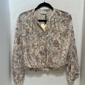 Dress Forum Bohme Button down crop Floral top